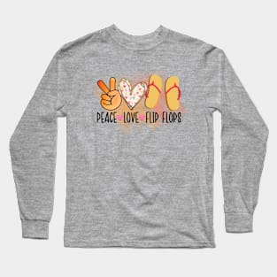 Peace Love and Flip Flops Long Sleeve T-Shirt